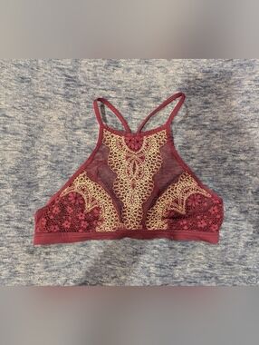 Victoria's Secret Purple Lace High-Neck Bralette